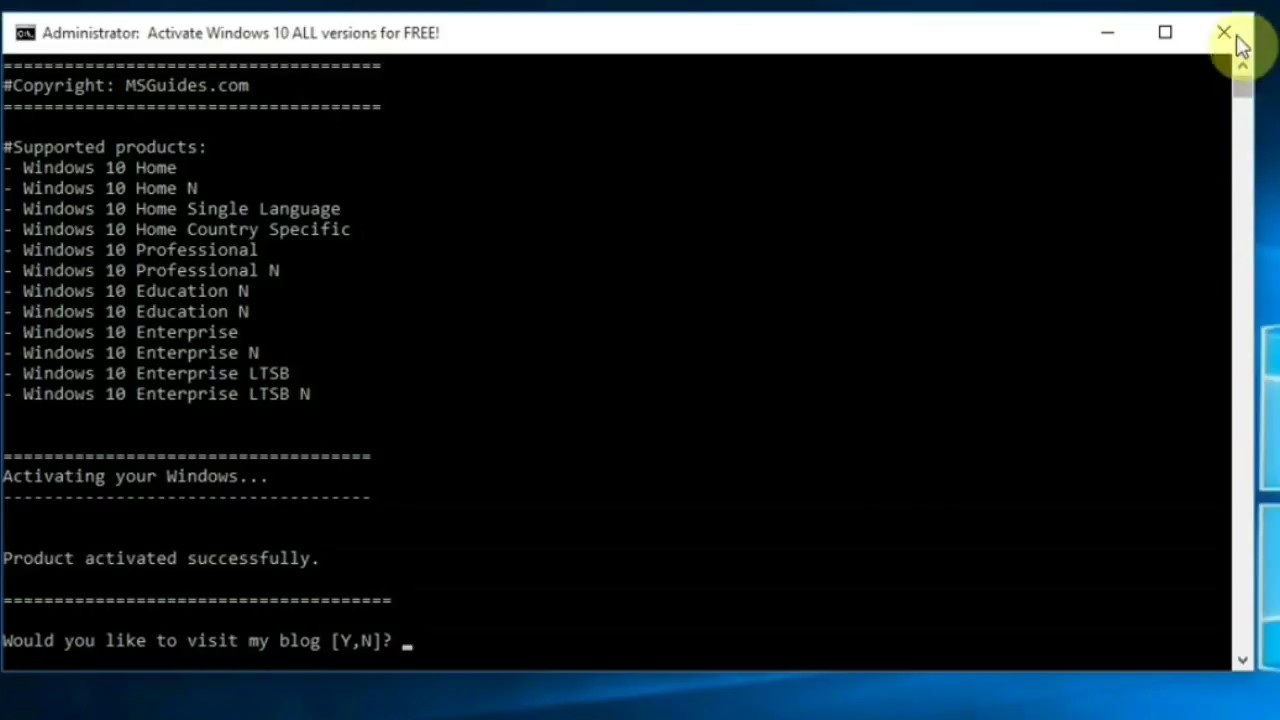 how to activate windows 10 pro with cmd without key